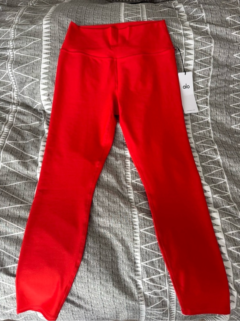 ALO Yoga Bright Red High-Waist Leggings